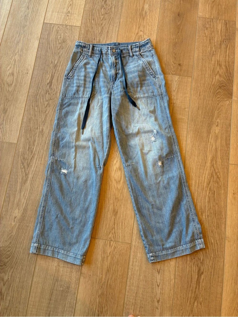 Hidden LA wide leg baggy distressed Women’s  Light Blue Jeans size 24